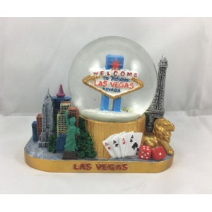 Polyresin stand- snow globe